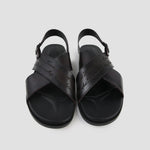 CROSS STRIPE LEATHER SANDAL - Hi-Street