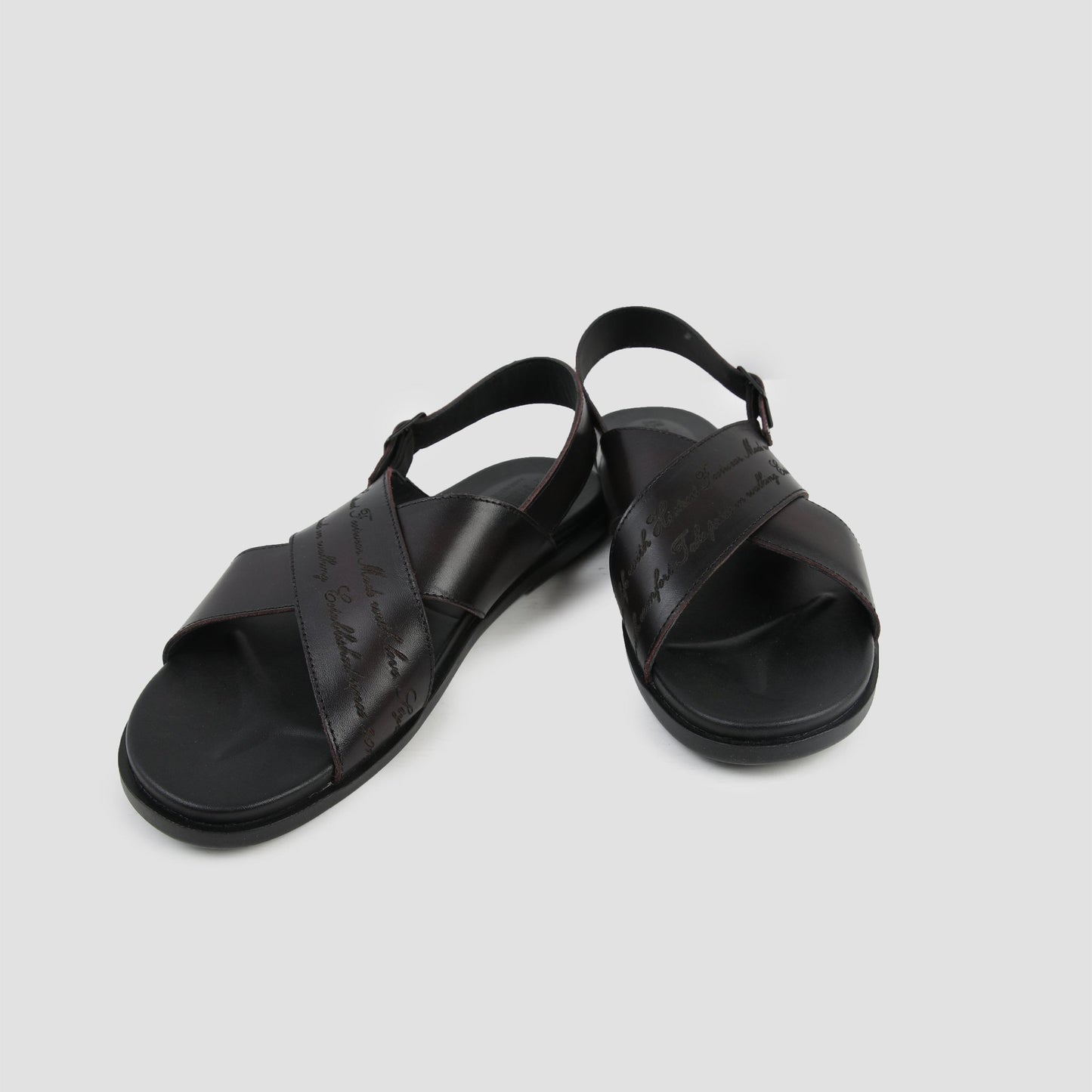 CROSS STRIPE LEATHER SANDAL - Hi-Street