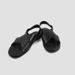 CROSS STRIPE LEATHER SANDAL - Hi-Street
