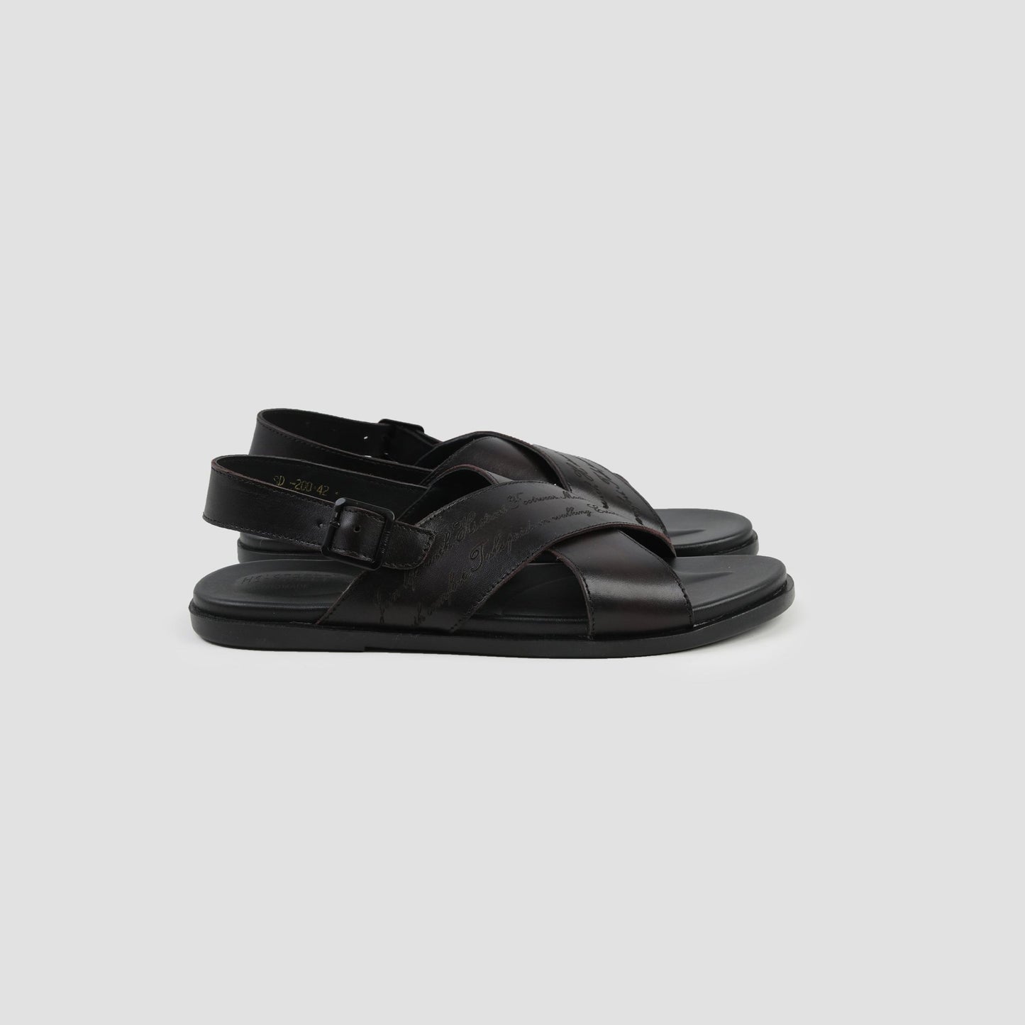 CROSS STRIPE LEATHER SANDAL - Hi-Street