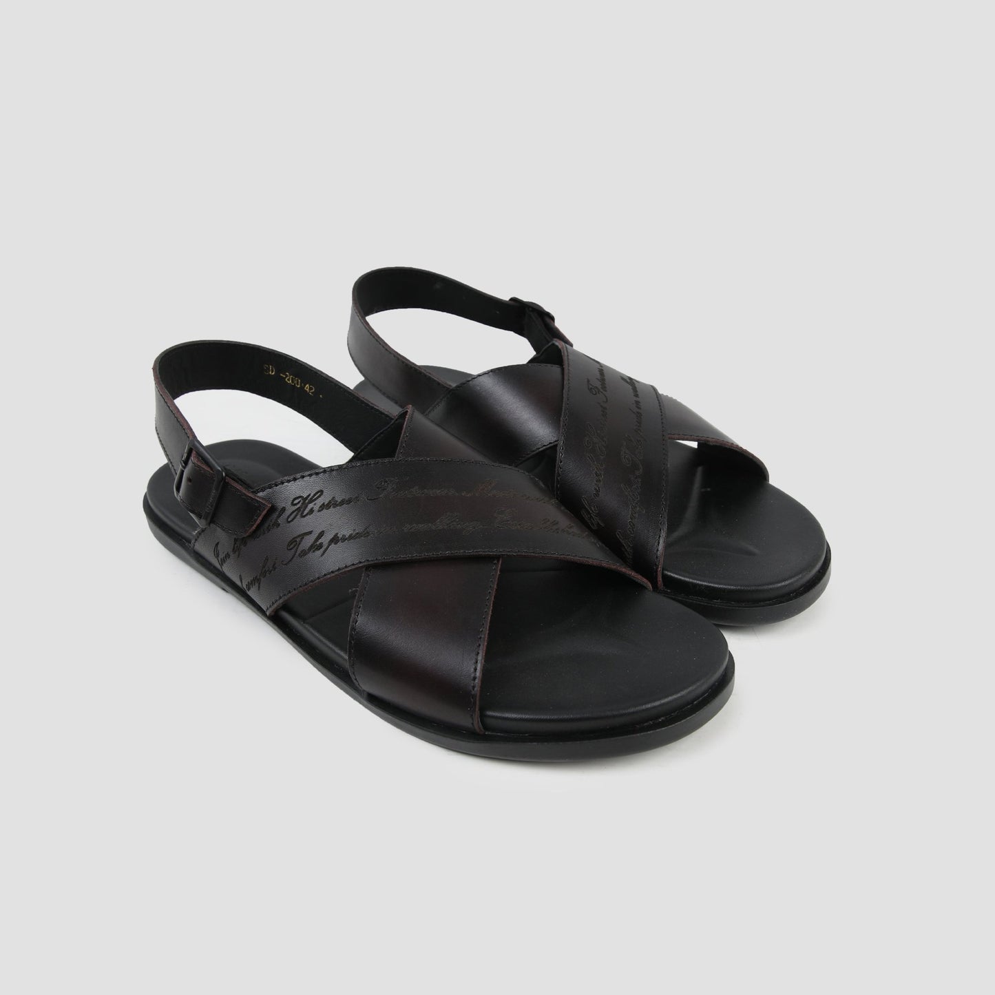 CROSS STRIPE LEATHER SANDAL - Hi-Street