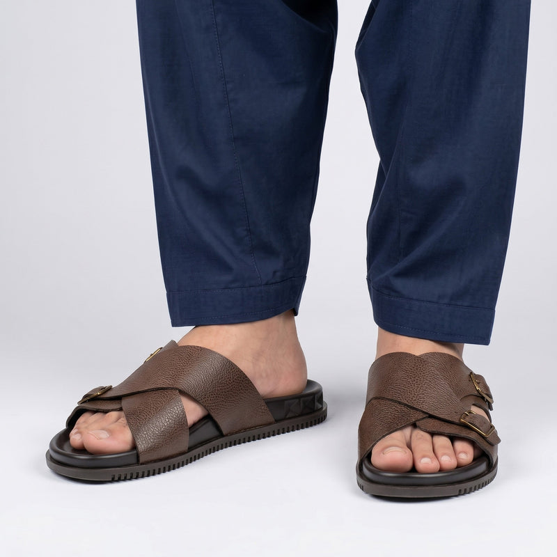 DOUBLE BUCKLE COMFORT SLIPPER - Hi-Street