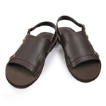 DOUBLE BUCKLE LEATHER SANDAL - Hi-Street