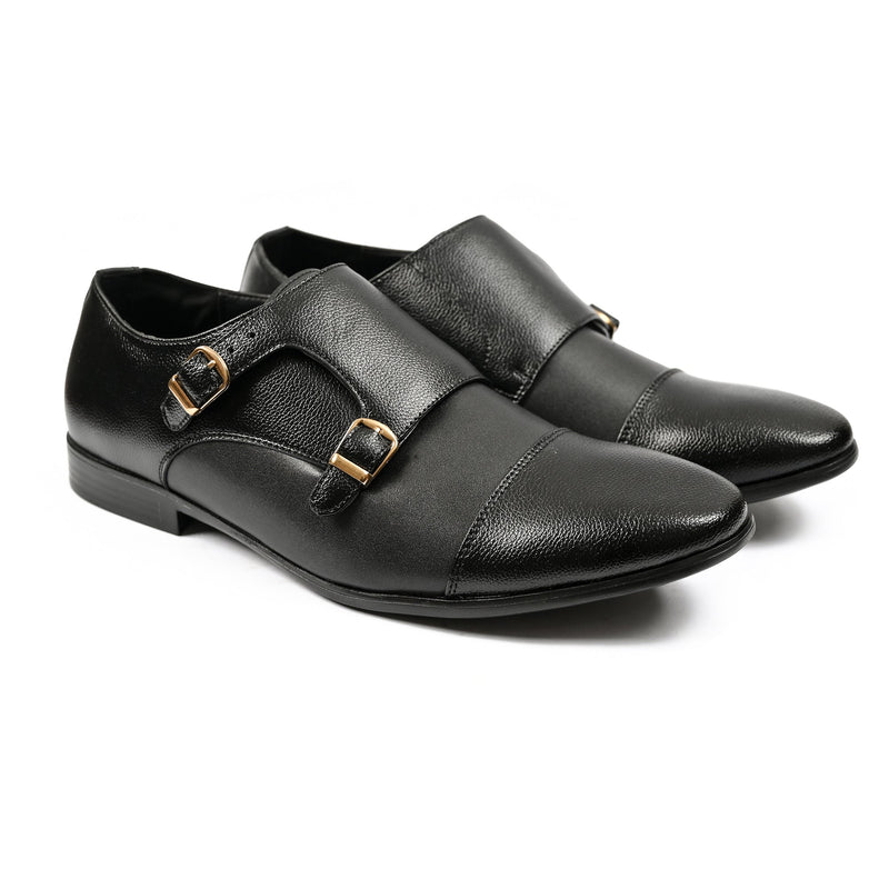 DOUBLE MONK LEARTHER SHOES - Hi-Street