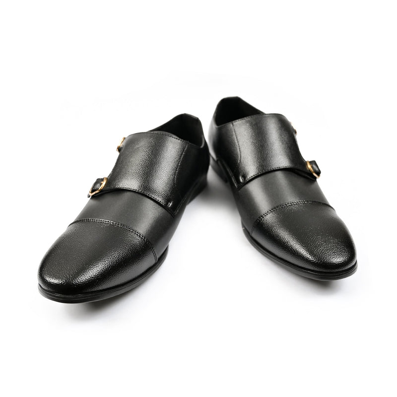 DOUBLE MONK LEARTHER SHOES - Hi-Street
