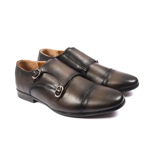 DOUBLE MONK LEATHER SHOE - Hi-Street