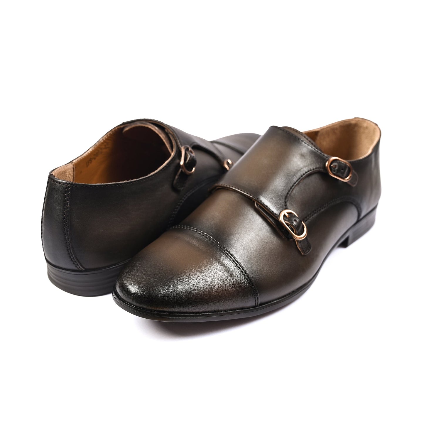 DOUBLE MONK LEATHER SHOE - Hi-Street