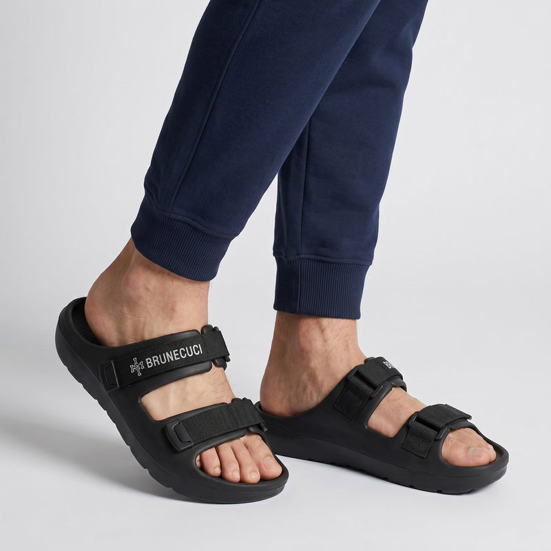 DOUBLE STRIPE EVA SLIDES - Hi-Street