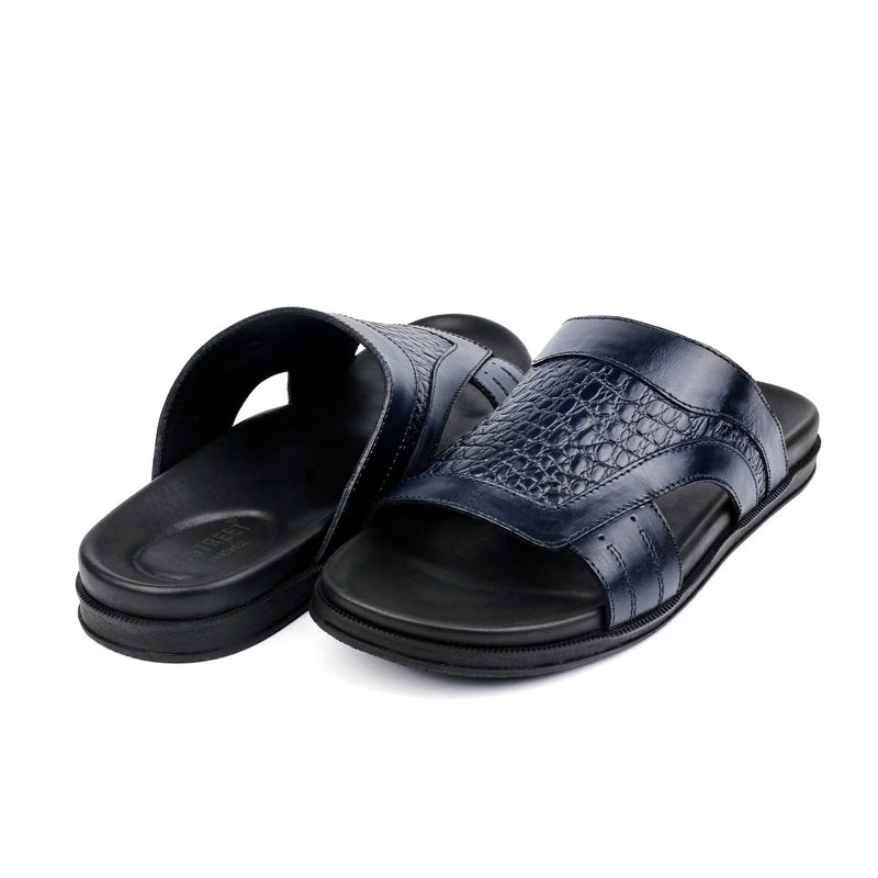 DUAL TONE COMFY NAVY SLIPPER - Hi-Street