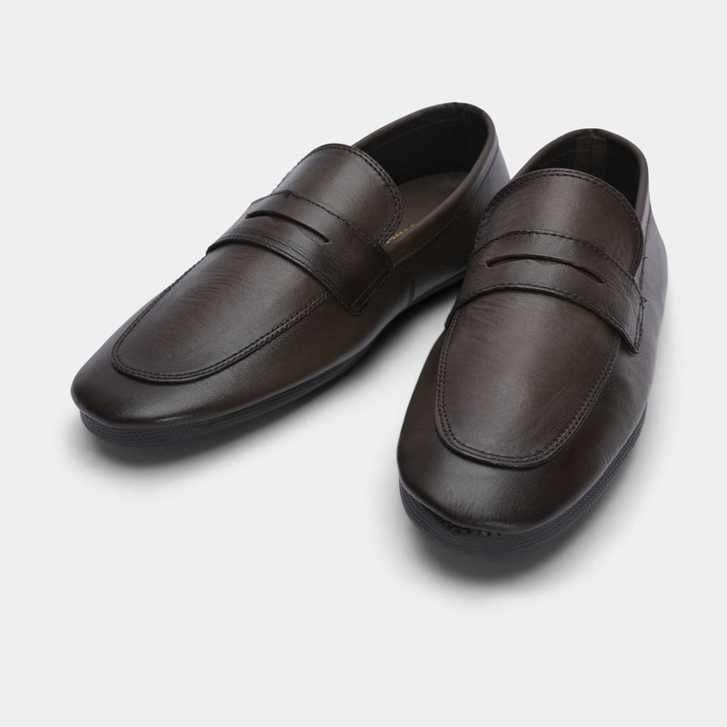 KASTANI PLAIN LEATHER MOCCASINS - Hi-Street