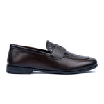 MAROON CROCO TEXTURED SHOES - Hi-Street