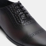 MAROON SPLIT LEATHER BROGUE SHOES - Hi-Street