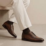 MILLED LEATHER LACE UP SHOES - Hi-Street