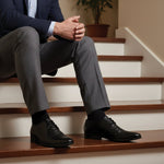 MILLED LEATHER LACEUP SHOES - Hi-Street