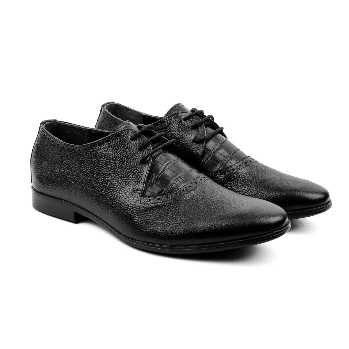 MILLED LEATHER LACEUP SHOES - Hi-Street