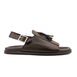 MILLED LEATHER TASSEL SANDAL - Hi-Street