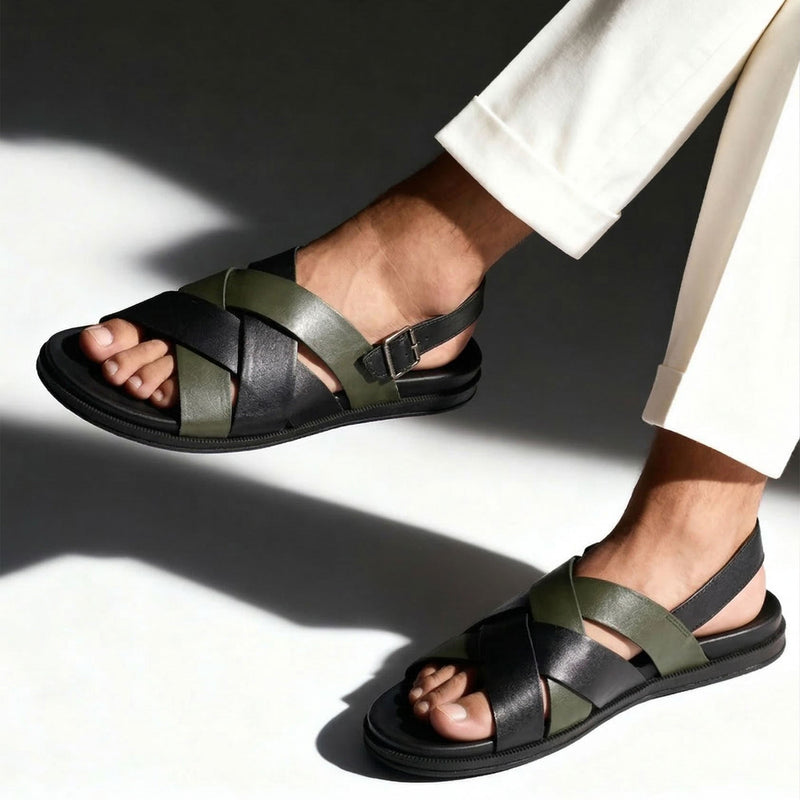 MULTI COLOR LEATHER SANDAL - Hi-Street