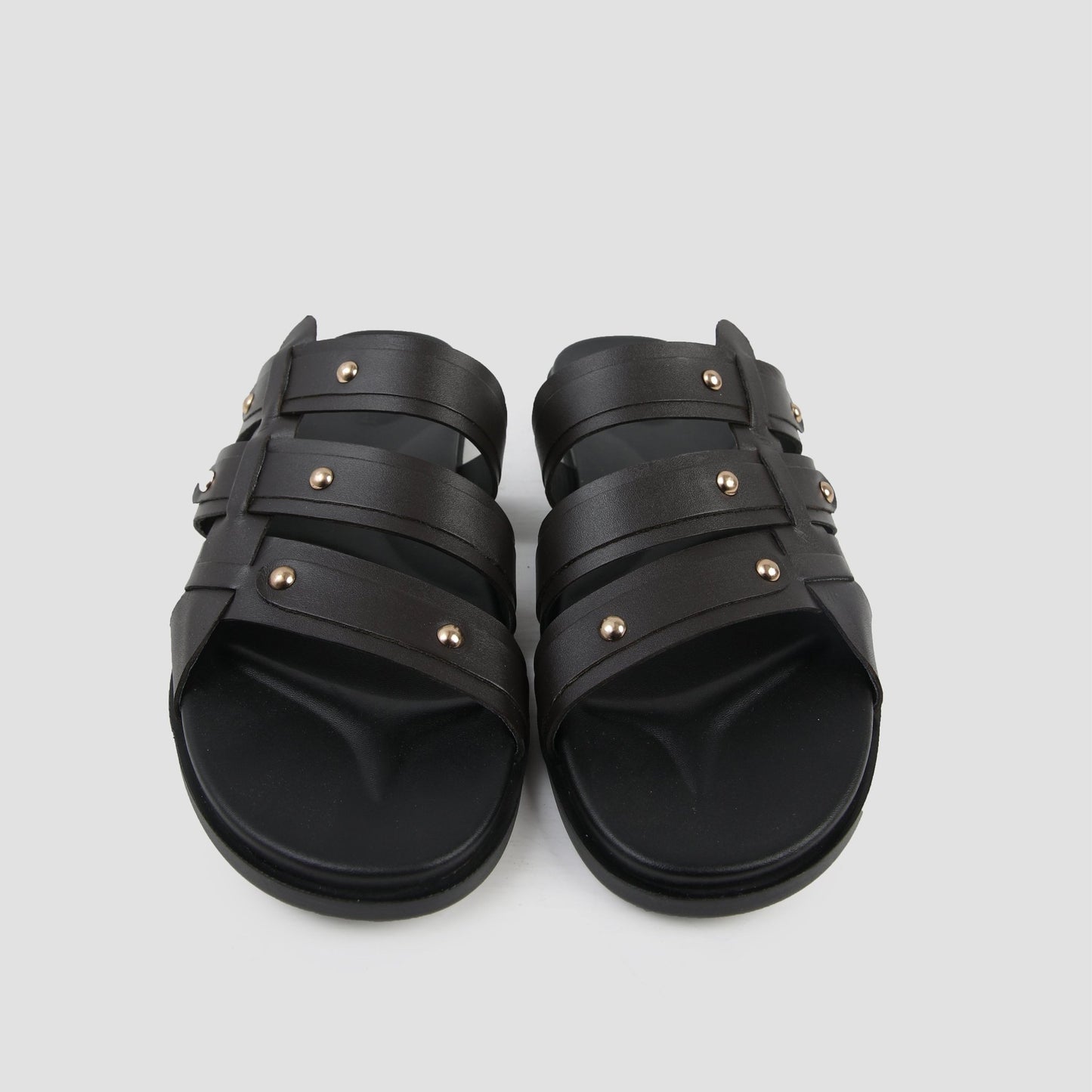 MULTI LEATHER STRAPE SLIPPER - Hi-Street