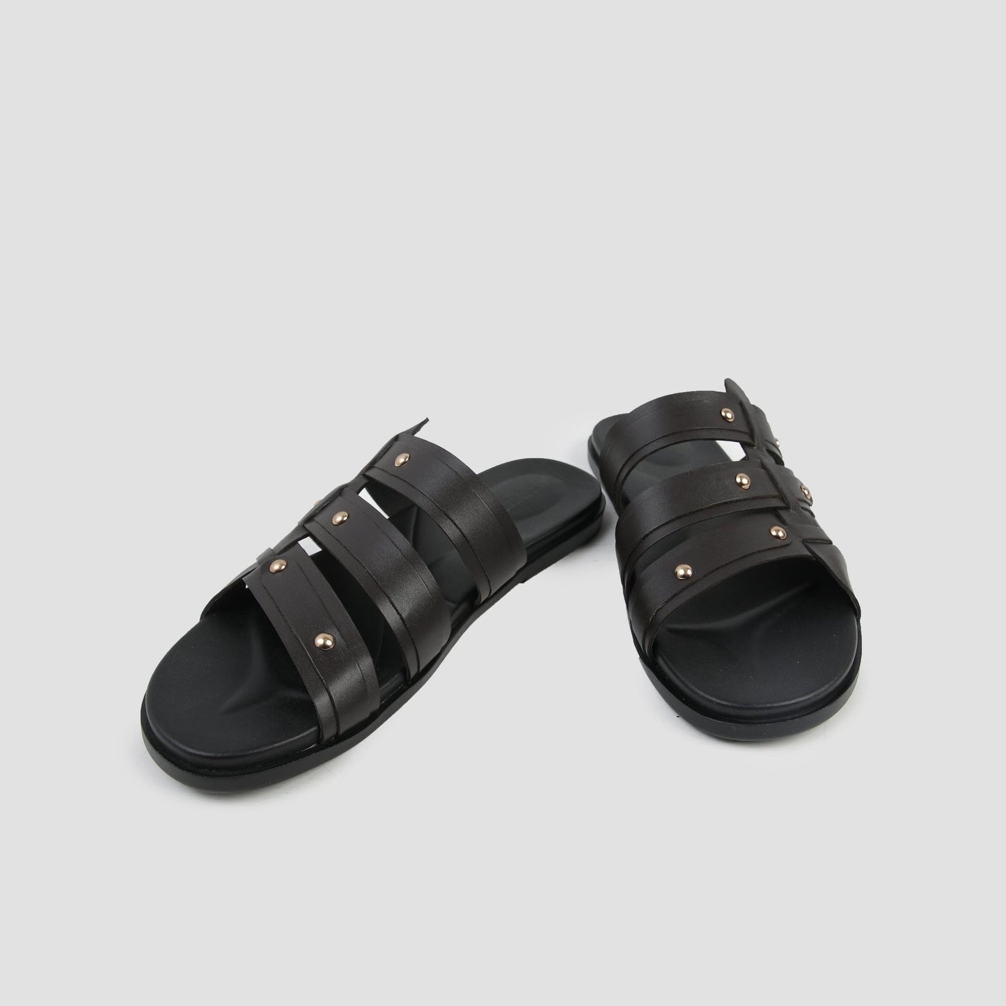 MULTI LEATHER STRAPE SLIPPER - Hi-Street