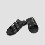 MULTI LEATHER STRAPE SLIPPER - Hi-Street