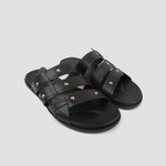MULTI LEATHER STRAPE SLIPPER - Hi-Street