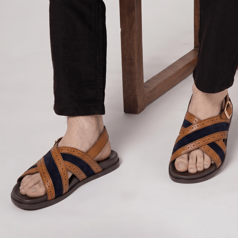 MULTI PIECE LEATHER SANDAL - Hi-Street