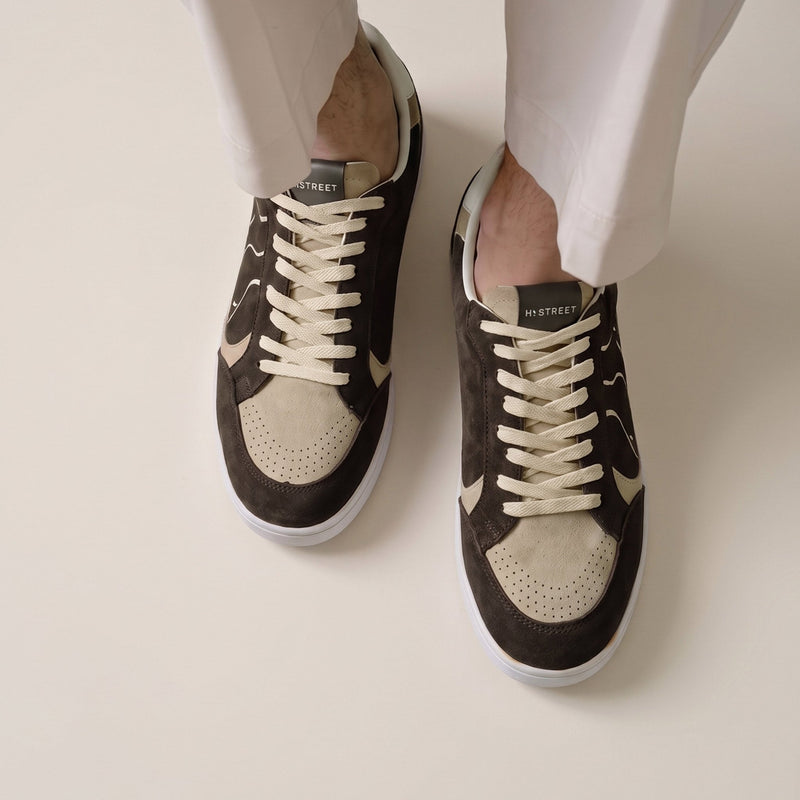 MULTI PIECE SUEDE SNEAKER - Hi-Street