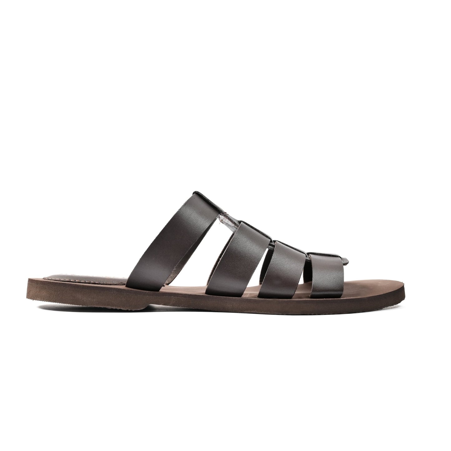 MULTI STRAPE LEATHER SLIPPER - Hi-Street