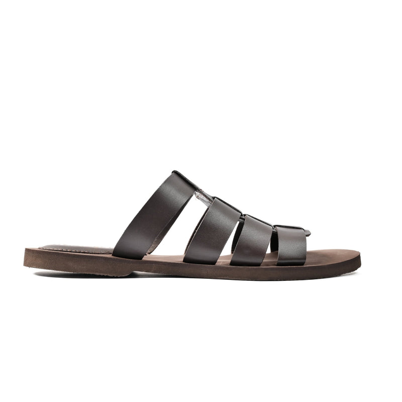 MULTI STRAPE LEATHER SLIPPER - Hi-Street