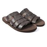 MULTI STRAPE LEATHER SLIPPER - Hi-Street