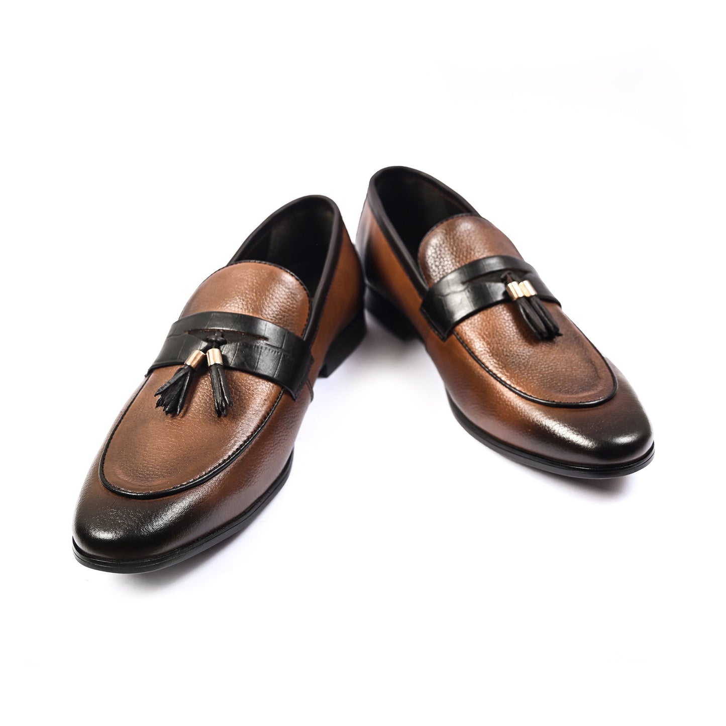 MUSTARD MILD LEATHER SLIP ONS - Hi-Street