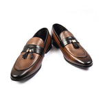 MUSTARD MILD LEATHER SLIP ONS - Hi-Street
