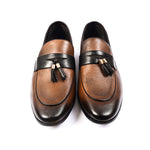 MUSTARD MILD LEATHER SLIP ONS - Hi-Street