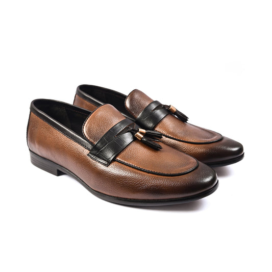 MUSTARD MILD LEATHER SLIP ONS - Hi-Street