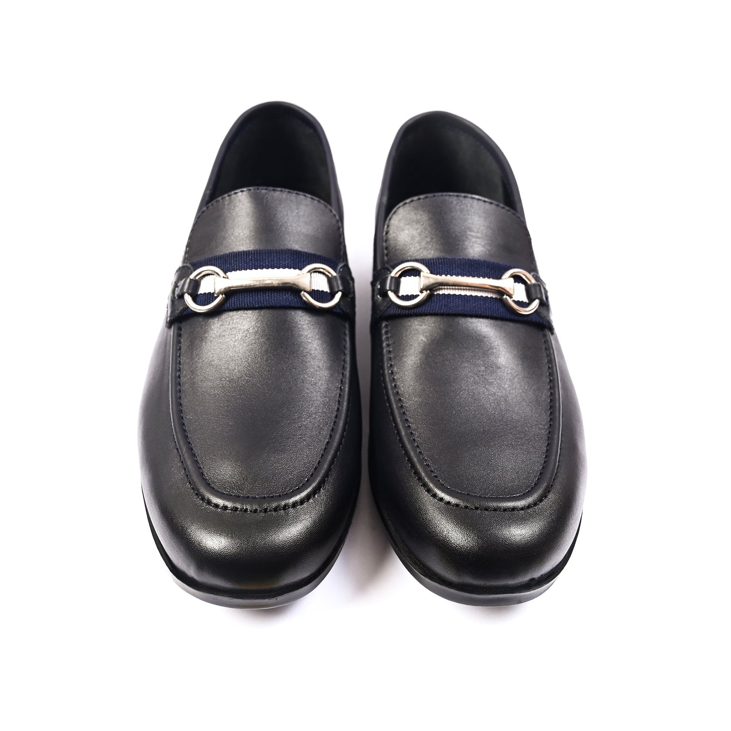 NAVY ANILINE LEATHER SHOES - Hi-Street