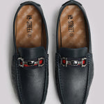 Navy Soft Leather Moccasin - Hi-Street