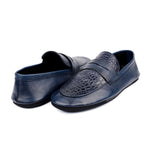 NAVY SOFT LEATHER SHOES - Hi-Street
