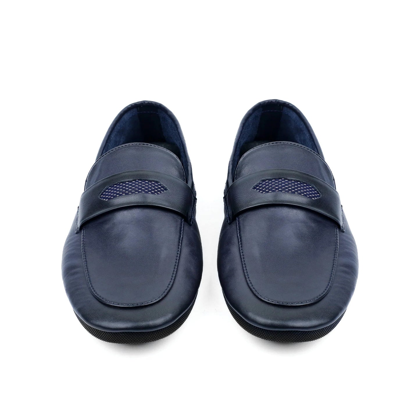 NAVY SOFT LEATHER SHOES - Hi-Street