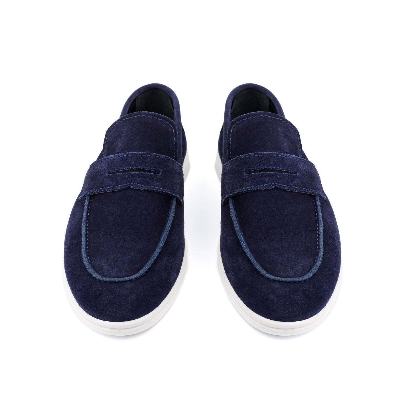 NAVY SUEDE LEATHER SHOES - Hi-Street