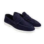 NAVY SUEDE LEATHER SHOES - Hi-Street