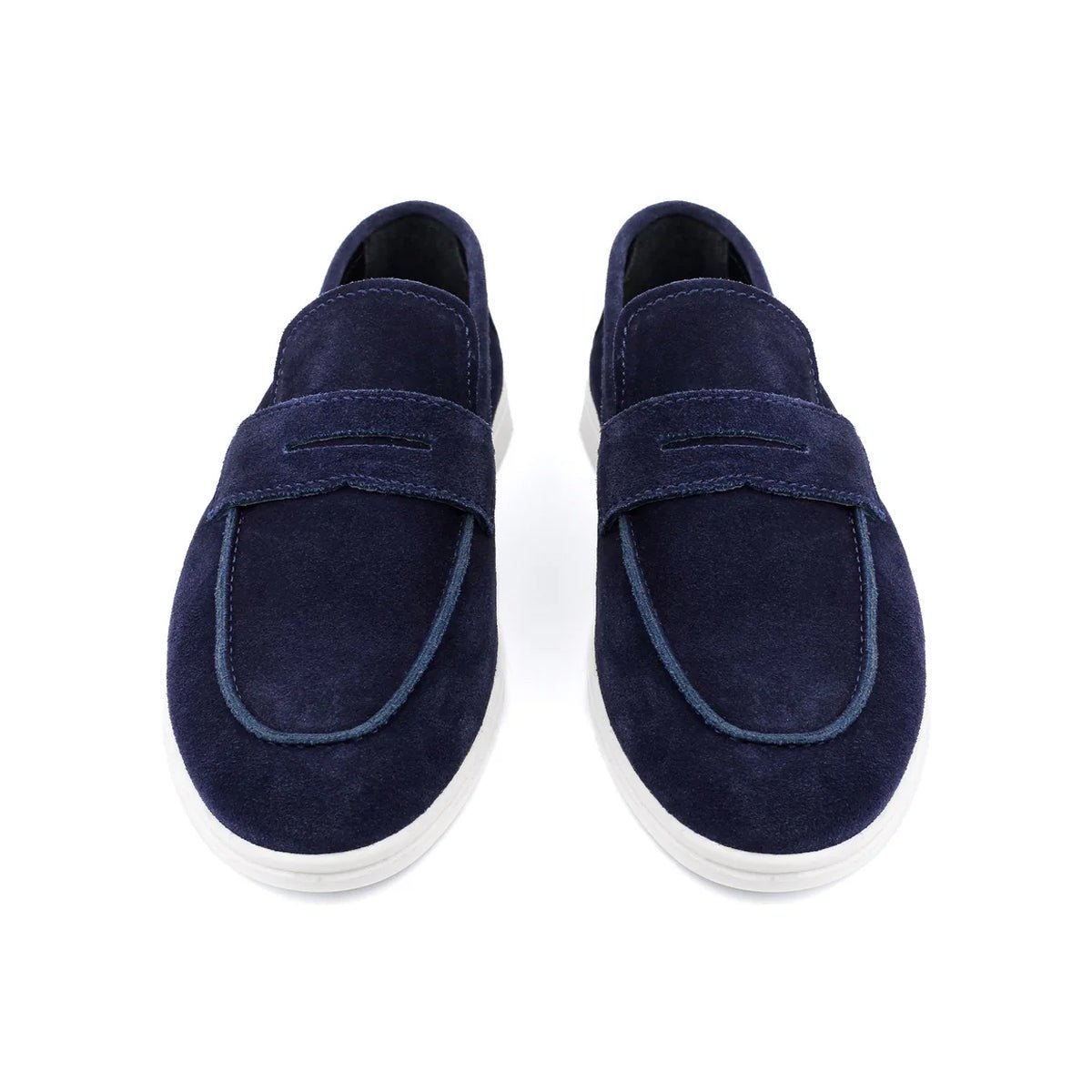 NAVY SUEDE LEATHER SHOES - Hi-Street