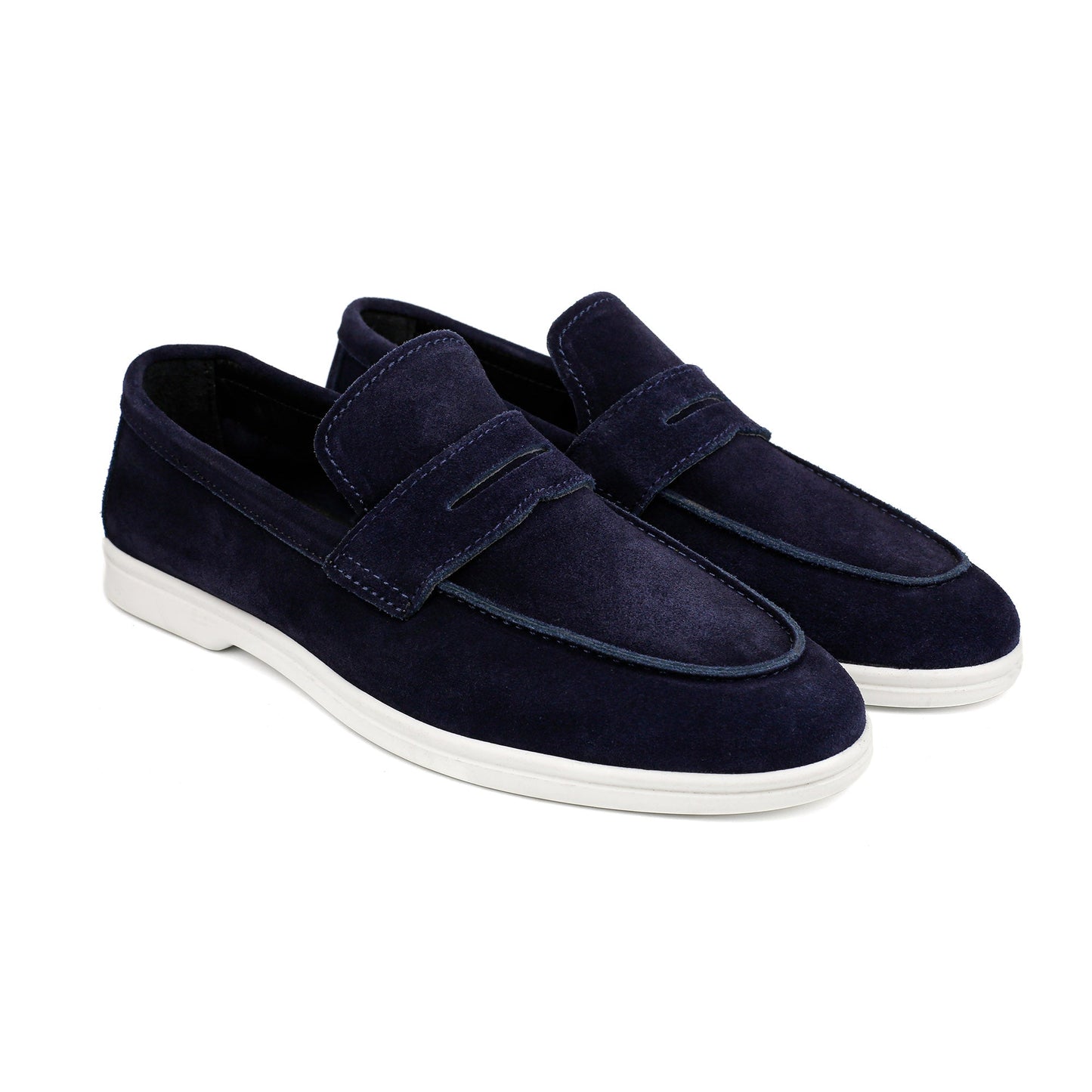 NAVY SUEDE LEATHER SHOES - Hi-Street