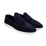 NAVY SUEDE LEATHER SHOES - Hi-Street