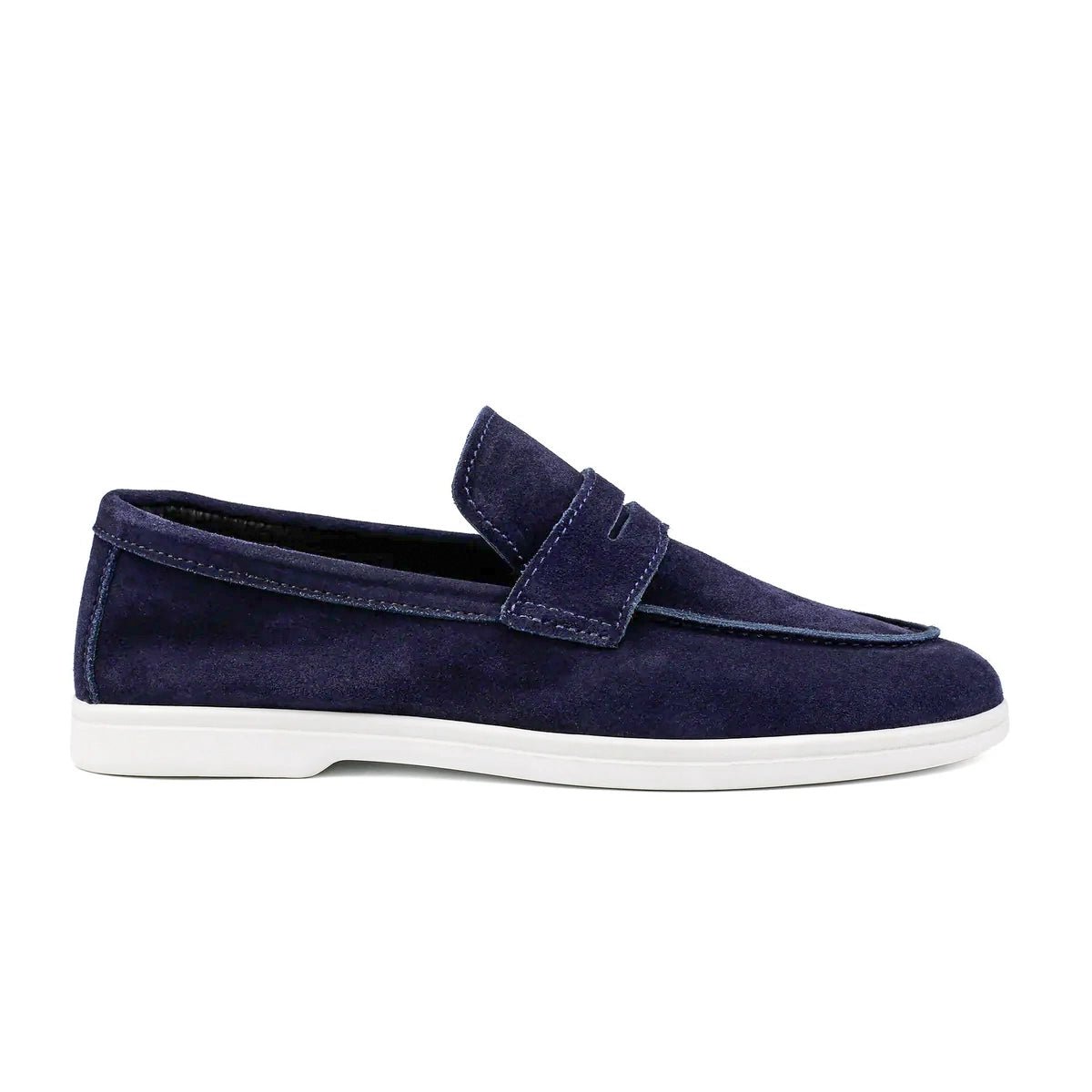 NAVY SUEDE LEATHER SHOES - Hi-Street