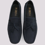 Navy Suede Loafer With Tassel - Hi-Street