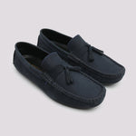 Navy Suede Loafer With Tassel - Hi-Street