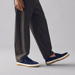 NAVY SUEDE RETRO SHOES - Hi-Street