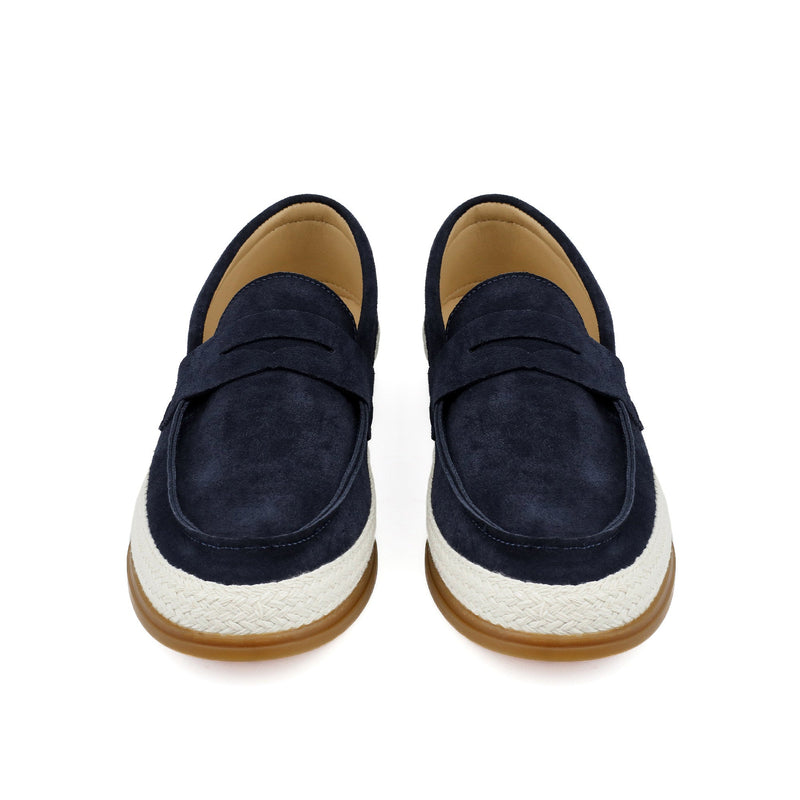 NAVY SUEDE RETRO SHOES - Hi-Street