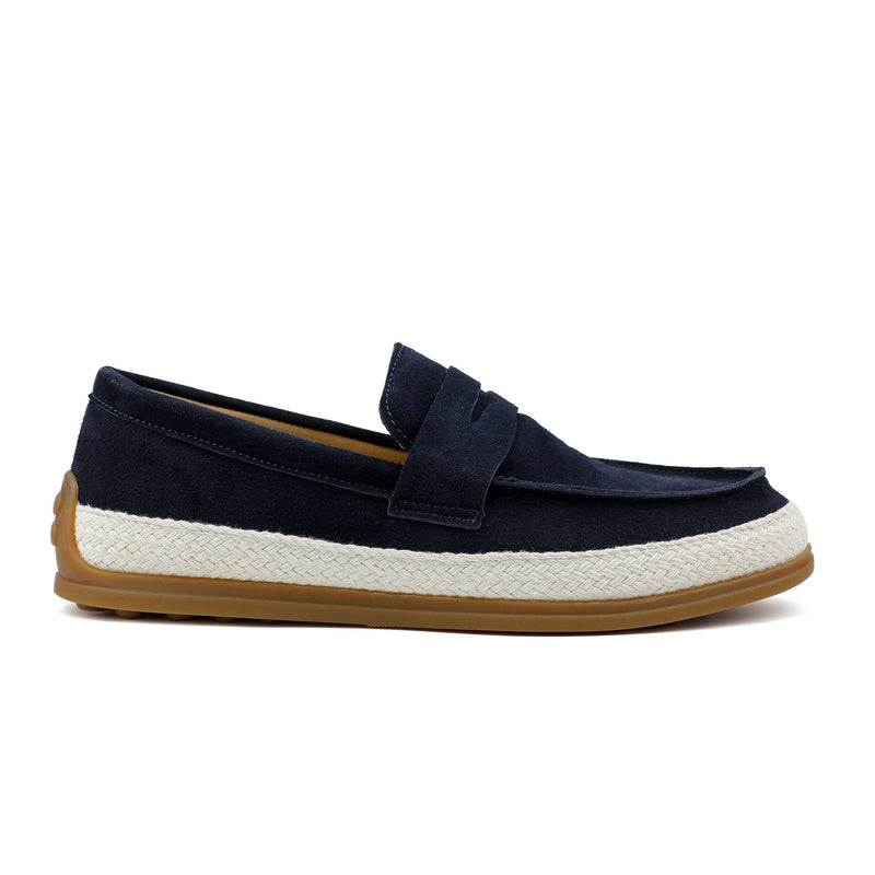 NAVY SUEDE RETRO SHOES - Hi-Street