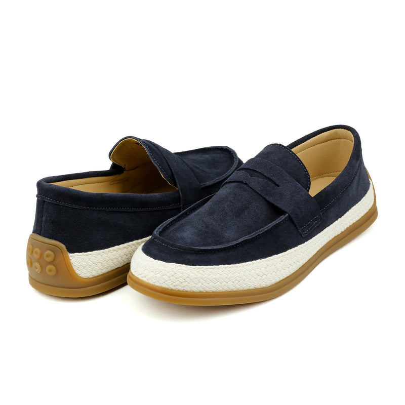 NAVY SUEDE RETRO SHOES - Hi-Street
